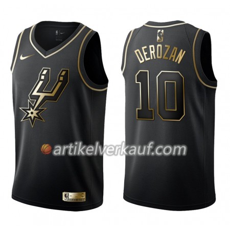 NBA San Antonio Spurs Trikot DeMar DeRozan 10 Nike Schwarz Golden Edition Swingman - Herren
